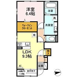 マーベラスコート1 1LDKの間取図画像