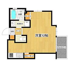 セルリアン中洲 ワンルームの間取図画像