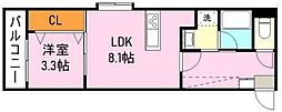 J.terrace 1LDKの間取図画像