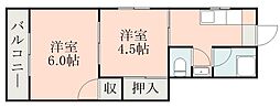 (有)永秀建設ビル 2Kの間取図画像