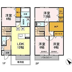 ディアコート 4LDKの間取図画像