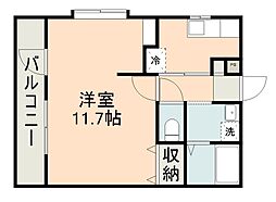 ラフィーネ山本 1Kの間取図画像