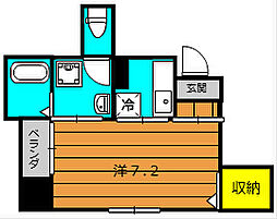 ウエストサイド武 ワンルームの間取図画像