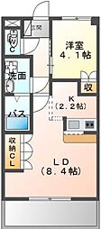 ロイヤルシャトー 1LDKの間取図画像