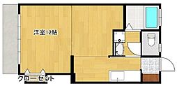 坂口ハイツ ワンルームの間取図画像