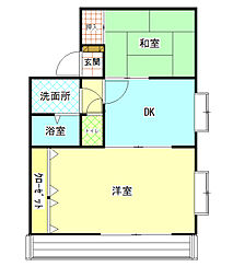 ハイム一松 2DKの間取図画像