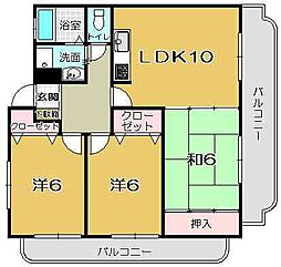 アヴェルデ2 3LDKの間取図画像