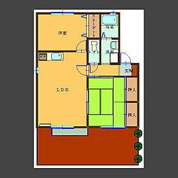 セジュールピネッド 2LDKの間取図画像