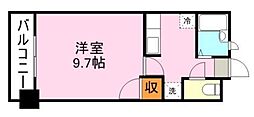 アンジェリック・リリィコート 1Kの間取図画像