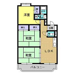 ドルチェ大竜 3DKの間取図画像