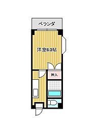 エントピア天保山 1Kの間取図画像