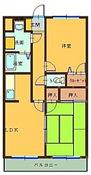 コンフォール清和 2LDKの間取図画像