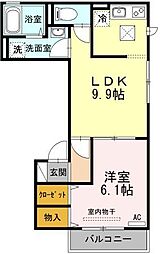 WINGS 1LDKの間取図画像