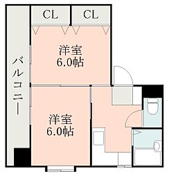 インカムビル 2Kの間取図画像