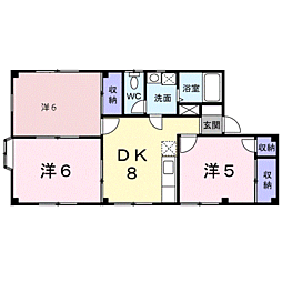 サンヒルズ武岡 3DKの間取図画像