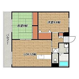 リバーサイド東玉 2LDKの間取図画像