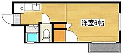 山元マンション ワンルームの間取図画像