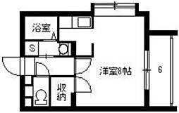Lachatnoir ワンルームの間取図画像