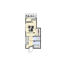 伊丹ビル 1Kの間取図画像