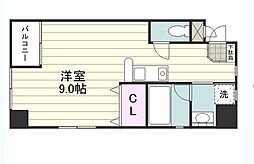 コンフォート平之町 ワンルームの間取図画像