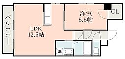 シャトル21小松原 1LDKの間取図画像