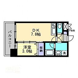 inverno 1DKの間取図画像