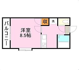 サニーハイツ 1Kの間取図画像