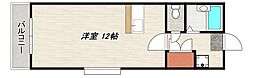 サンロード小松原 ワンルームの間取図画像
