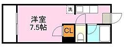 アビターレ下荒田1 ワンルームの間取図画像