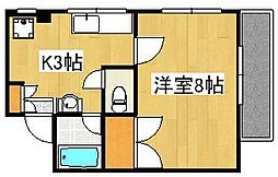 クラウンプラザ 1Kの間取図画像