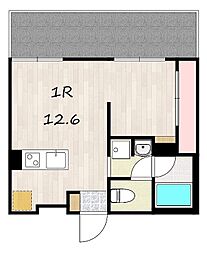 8COURT ワンルームの間取図画像