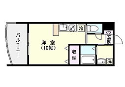 エヴォルート錦江 ワンルームの間取図画像