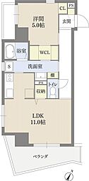 F/Bloom 1LDKの間取図画像