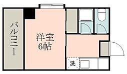 リード上本町 1Kの間取図画像
