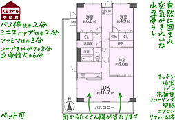 サンステージ衣笠 3LDKの間取図画像