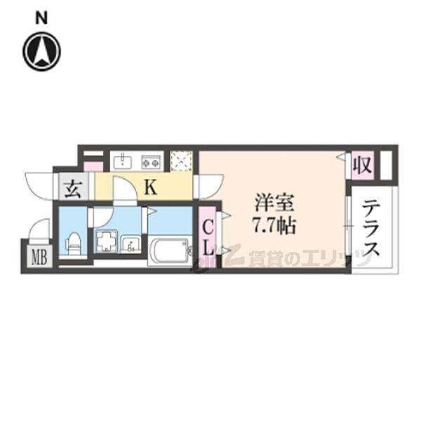 奈良県天理市川原城町(賃貸マンション1K・1階・27.68㎡)の写真 その2