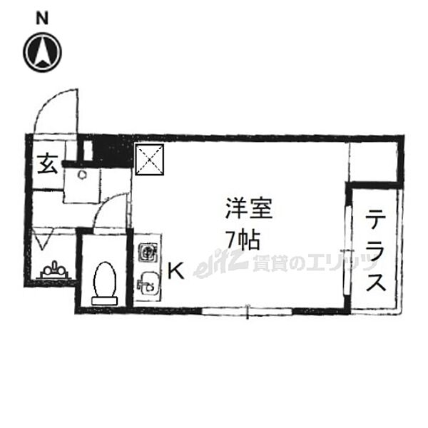 大阪府枚方市宮之阪4丁目(賃貸マンション1R・1階・18.00㎡)の写真 その2