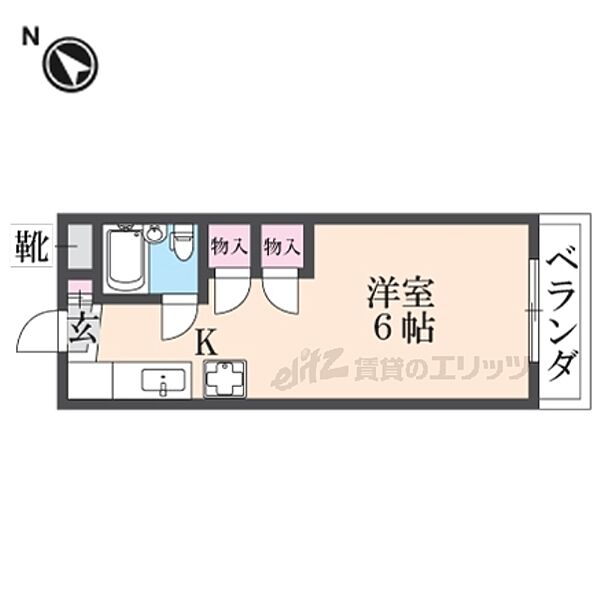 奈良県生駒市中菜畑2丁目(賃貸マンション1R・3階・17.48㎡)の写真 その2