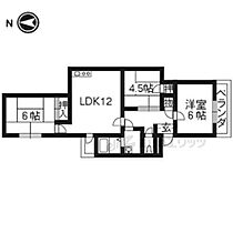 ハイツリバーサイド 004B ｜ 京都府八幡市八幡垣内山（賃貸マンション3LDK・4階・65.00㎡） その2