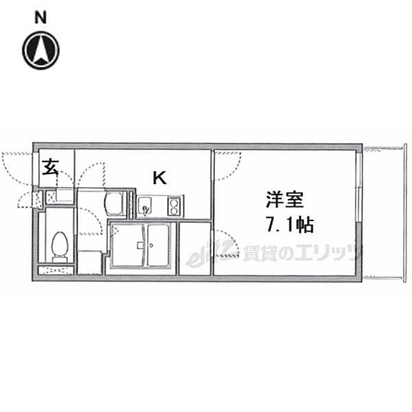 大阪府寝屋川市音羽町(賃貸アパート1K・3階・25.28㎡)の写真 その2