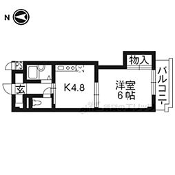 産晃マートビル 1DKの間取図画像