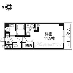 M'プラザ津田駅前10番館 1Kの間取図画像