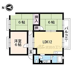 パークヒル枚方C棟 3LDKの間取図画像