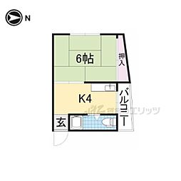 リバーサイドマンション 1DKの間取図画像