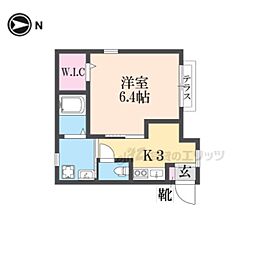 ソレイユ3K,S 1Kの間取図画像