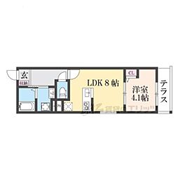 EIJU牧野駅前A 1LDKの間取図画像