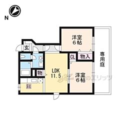 ブルージュ 2LDKの間取図画像