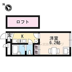レオパレスジオントレス 1Kの間取図画像