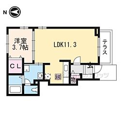 プラスドサンテ・トロワ 1LDKの間取図画像