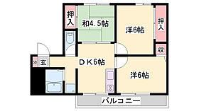 エステート若宮  ｜ 兵庫県加古川市尾上町今福（賃貸マンション3DK・3階・45.53㎡） その2